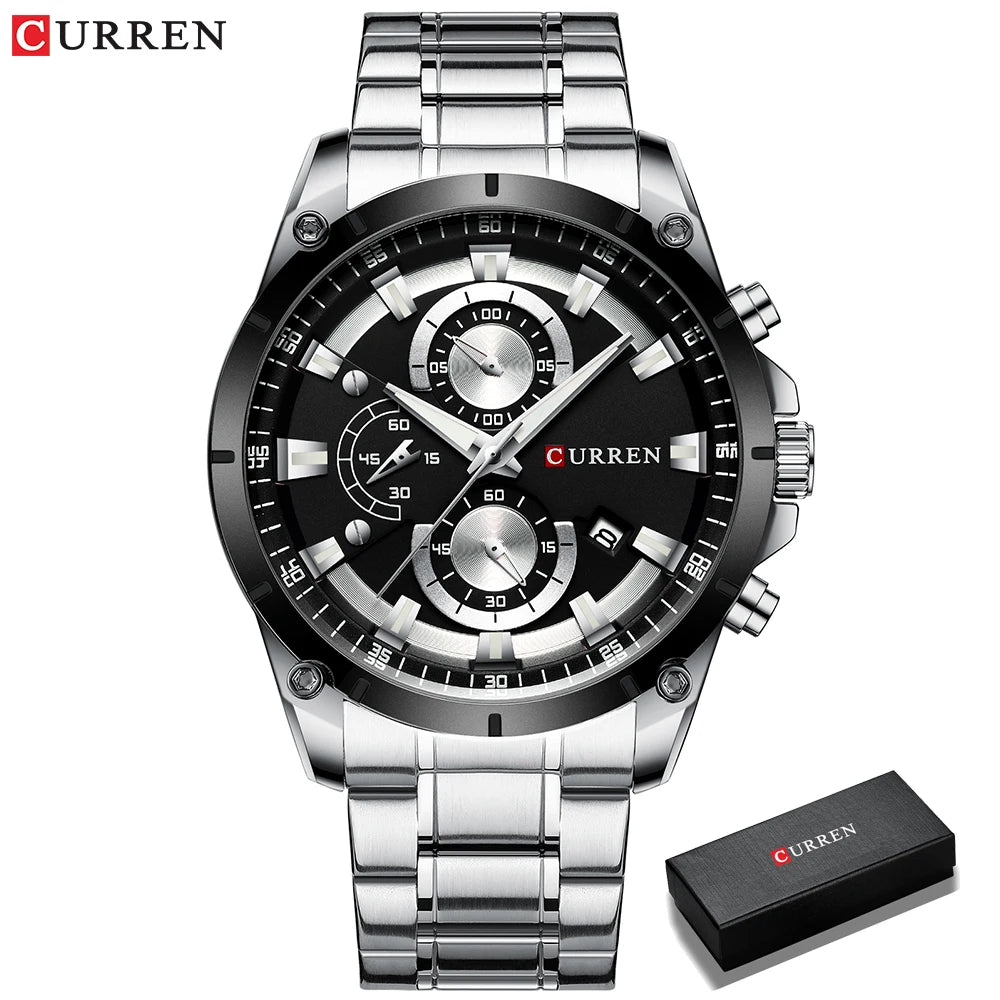 Relojes de oro para hombre, marca superior de lujo CURREN, reloj de pulsera de cuarzo, reloj de negocios deportivo e informal de moda, reloj para hombre, reloj para hombres