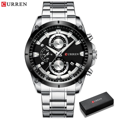 Relojes de oro para hombre, marca superior de lujo CURREN, reloj de pulsera de cuarzo, reloj de negocios deportivo e informal de moda, reloj para hombre, reloj para hombres