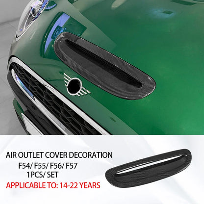Accesorios interiores de coche para Mini Cooper F54 F55 F56 F57 F60, fibra de carbono auténtica, pegatina decorativa, pieza protectora para coche.
