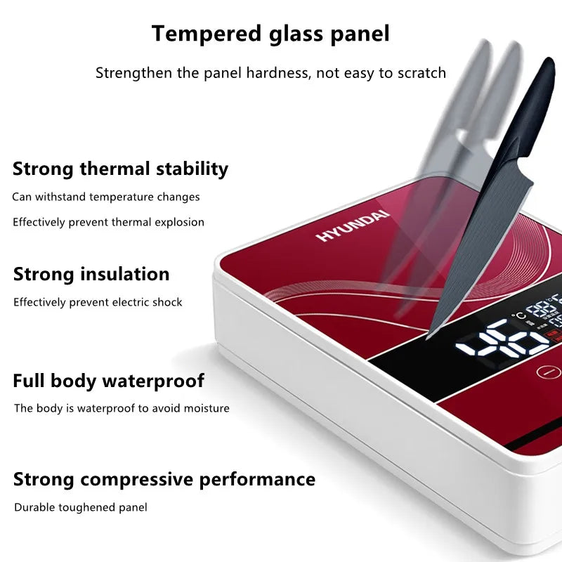 Calentador de agua eléctrico, ducha eléctrica, calentamiento rápido, máquina de CC para el hogar (cocina, baño), agua caliente ilimitada, control remoto