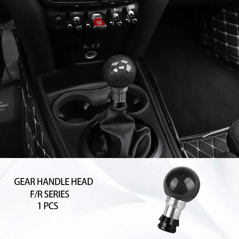 Accesorios interiores de coche para Mini Cooper F54 F55 F56 F57 F60, fibra de carbono auténtica, pegatina decorativa, pieza protectora para coche.
