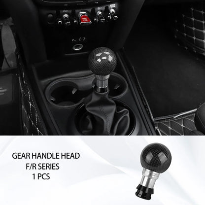 Accesorios interiores de coche para Mini Cooper F54 F55 F56 F57 F60, fibra de carbono auténtica, pegatina decorativa, pieza protectora para coche.