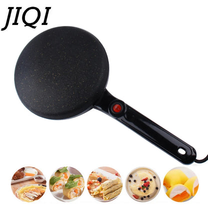 Máquina para hacer panqueques antiadherente de 110 V y 220 V para el hogar, sartén eléctrica para hornear crepes, calentamiento instantáneo, rollos de primavera, masa, freír y asar.