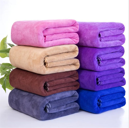 Toalla de baño absorbente para salón de belleza, toalla de playa de microfibra de 70 x 140 cm/80 x 180 cm, toalla de lavado de coche más gruesa, toalla de gimnasio de secado rápido