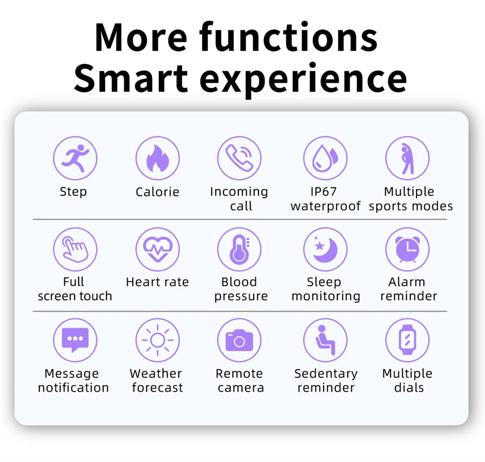 FOXBOX Para todas las conexiones de teléfonos inteligentes Reloj inteligente para mujeres Pronóstico del tiempo en tiempo real Actividad Deportes Reloj inteligente para mujeres Reloj inteligente para hombres LIGE