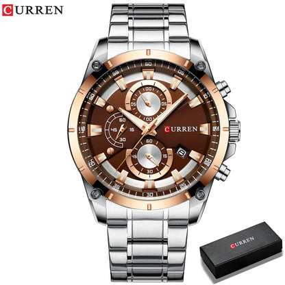 Relojes de oro para hombre, marca superior de lujo CURREN, reloj de pulsera de cuarzo, reloj de negocios deportivo e informal de moda, reloj para hombre, reloj para hombres