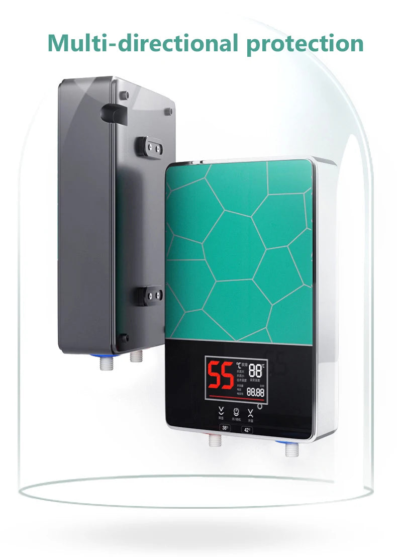 Calentador de agua eléctrico termostático DMWD de 7000 W con control remoto. Calentador instantáneo, resistente al agua y sin tanque, ideal para ducha o bañera.