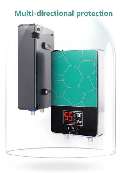 Calentador de agua eléctrico termostático DMWD de 7000 W con control remoto. Calentador instantáneo, resistente al agua y sin tanque, ideal para ducha o bañera.