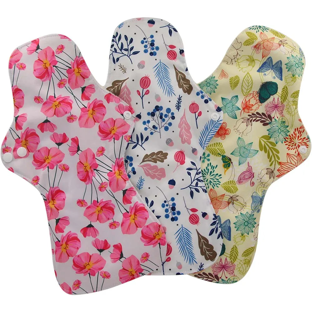 3 compresas menstruales reutilizables de bambú orgánico extragrandes, compresas para flujo abundante, lavables, para mamás, para uso nocturno.