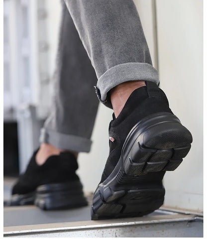 Work Safety Shoes Men Slip On Lightweight Steel Toe Shoes Women Indestructible Anti-puncture Work Shoes Men Sneakers