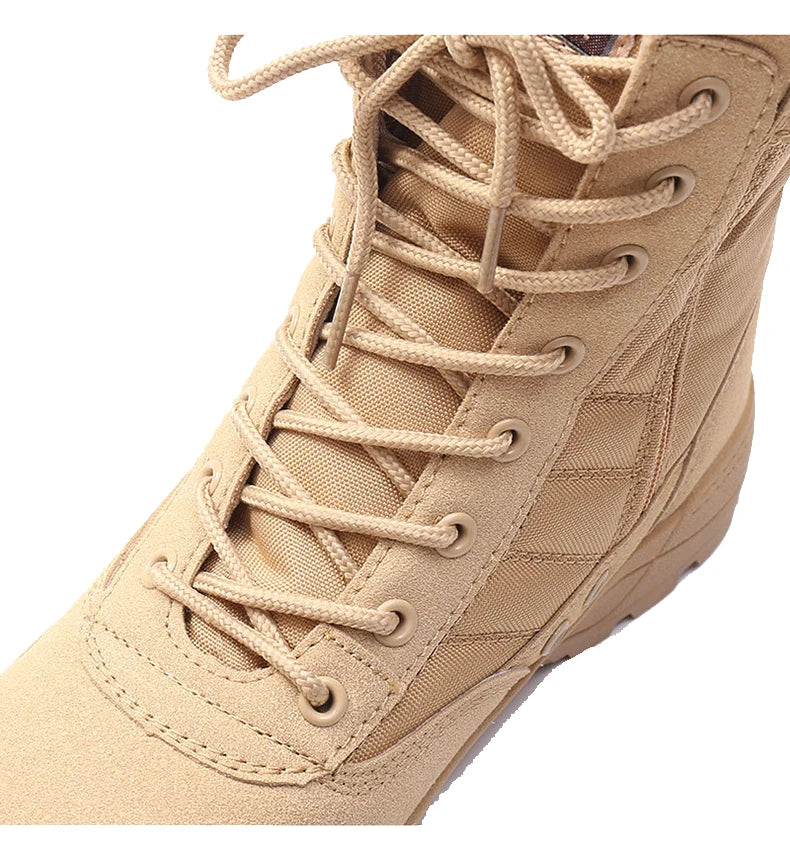 Botas de combate para hombre, botines tácticos de caña alta (tallas 36-46), calzado de seguridad para trabajo, botas de motociclista.