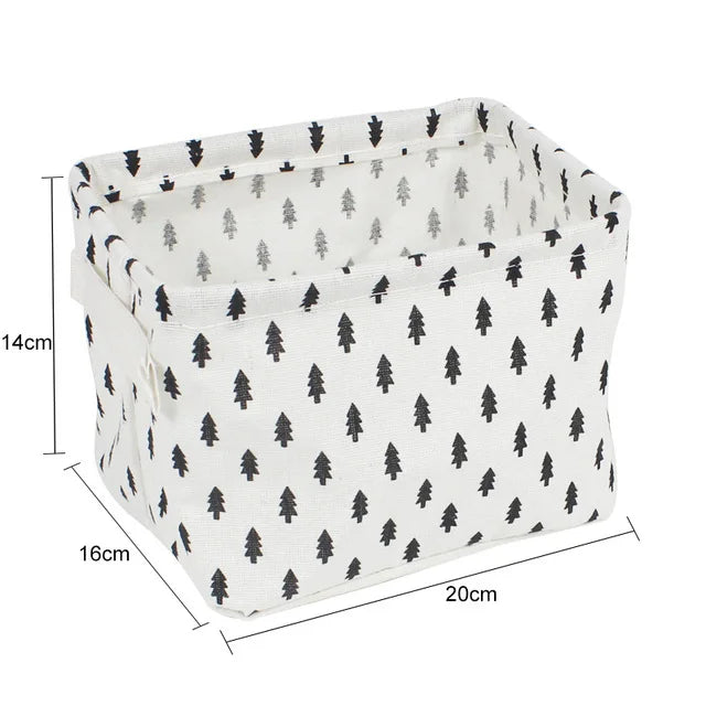Organizador de almacenamiento de ropa interior, papelería de oficina, lino, caja de almacenamiento de escritorio, cesta de almacenamiento impermeable para juguetes y artículos diversos, cosméticos