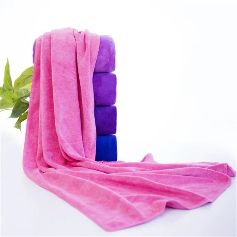 Toalla de baño absorbente para salón de belleza, toalla de playa de microfibra de 70 x 140 cm/80 x 180 cm, toalla de lavado de coche más gruesa, toalla de gimnasio de secado rápido