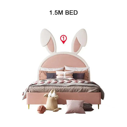 Camas para niños Camas de animales Dormitorio para niñas Muebles Marco de madera maciza Cama para niñas Chambre bebe Camas suaves Camas de conejo