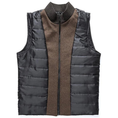 Woolen Coat Men Winter Windbreaker Long Thick Wool Jackets abrigo hombre Man Stand Collar Single Breasted With Vest Woolen Coats