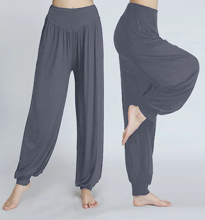 Pantalones de yoga para mujer, pantalones deportivos de talla grande para mujer, leggings de yoga, pantalones bombachos coloridos, pantalones de baile, yoga y taichí, pantalones de modal para mujer.