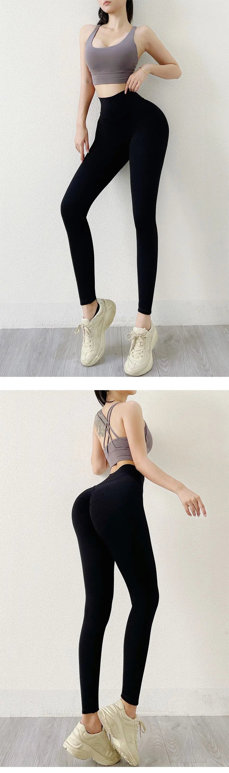 Mallas deportivas INLUMINE Honeycomb para mujer, leggings de yoga, pantalones gruesos, medias de cintura alta, muy elásticas, sin costuras, para gimnasio, efecto push-up.