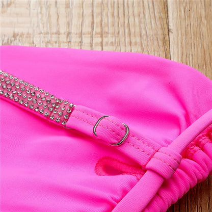 Sexy Shiny Sequins Mini Micro Thong Bikini Women Swimsuit Female Swimwear Two pieces Bikini set Brazilian Bathing Suit Swim Lady