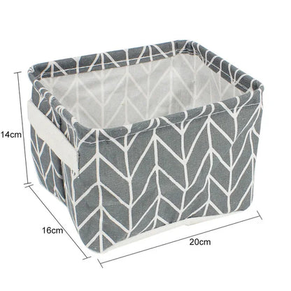 Organizador de almacenamiento de ropa interior, papelería de oficina, lino, caja de almacenamiento de escritorio, cesta de almacenamiento impermeable para juguetes y artículos diversos, cosméticos
