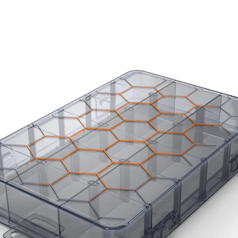 Organizador de 9 a 24 rejillas, contenedor de almacenamiento ajustable, compartimento de plástico, caja de almacenamiento, soporte para tornillos, estuche, contenedor de exhibición