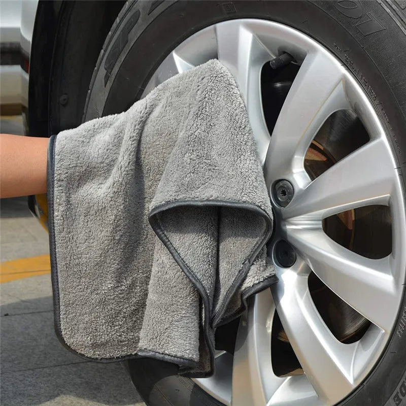 Toalla de microfibra para lavado de autos, súper absorbente, paño para limpieza y detalles, toallas para el cuidado del auto, toallas de secado, paños de limpieza y pulido.
