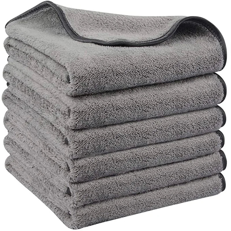Toalla de microfibra para lavado de autos, súper absorbente, paño para limpieza y detalles, toallas para el cuidado del auto, toallas de secado, paños de limpieza y pulido.