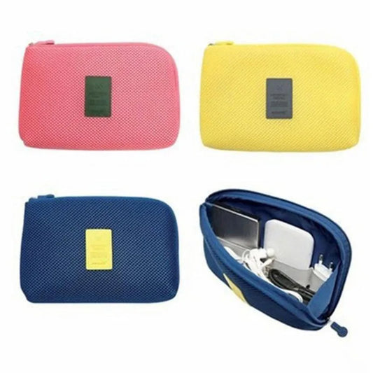 Bolsa de viaje para accesorios de cable, organizador electrónico USB digital portátil, estuche para dispositivos, cargador de teléfono móvil de viaje