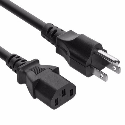 Cable de alimentación universal de 1,5 m (5 pies), 3 pines, 60 °C, 300 V, enchufe estadounidense, para NEMA 5-15P a IEC320C13, negro, PWC75A150US, para 200-300 W
