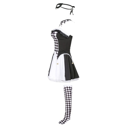 Adult Women Sexy Harley Costume Halloween Movie Quinn Naughty Joker Clown Harleyquin Fantasia Cosplay Fancy Dress