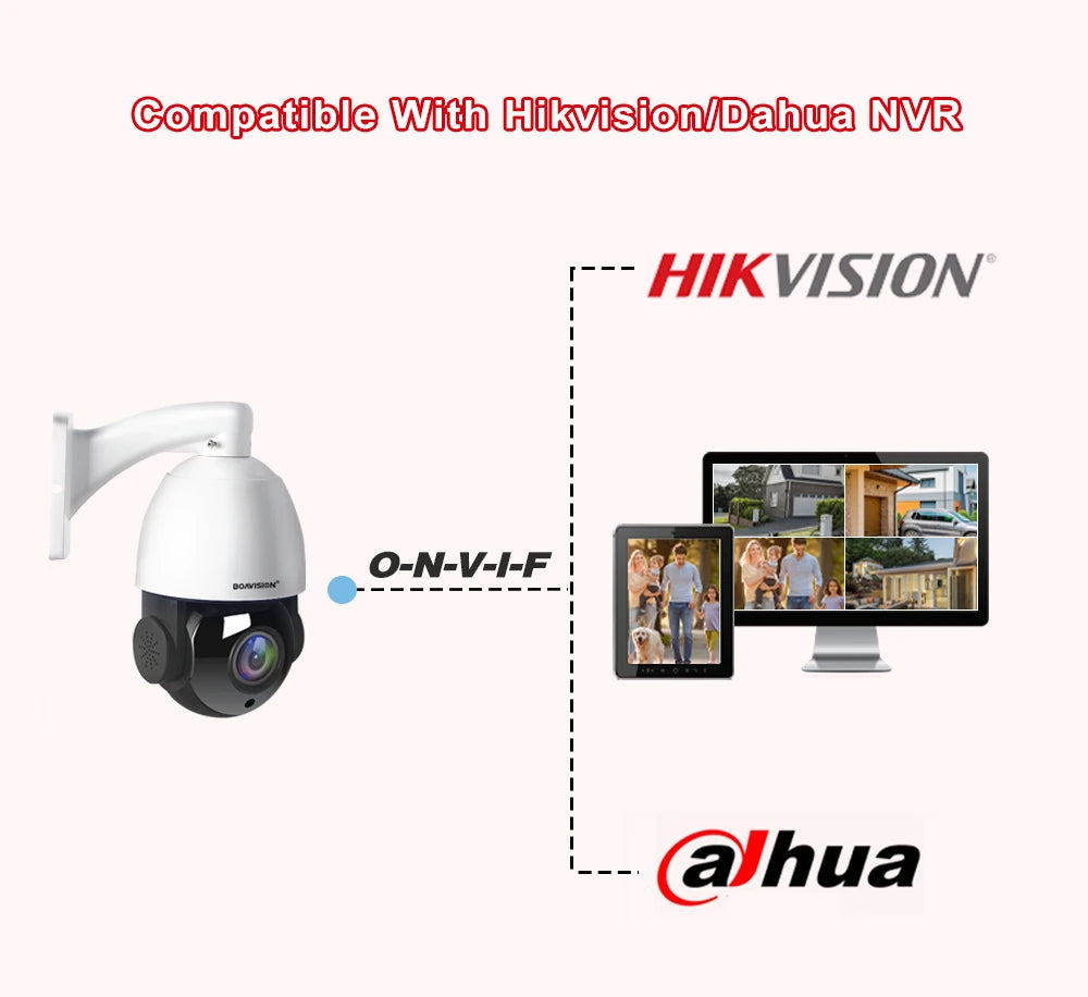 Cámara IP domo de alta velocidad para exteriores, zoom 30x, PoE, PTZ, 4K, 8MP, 5MP, audio H.265, visión nocturna, 80 m, compatible con protocolo Hikvision.