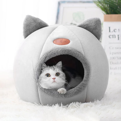 Nueva cama para gatos de invierno, cómoda y profunda para dormir, pequeña colchoneta, cesta para perros pequeños, productos para mascotas, tienda de campaña, acogedora cueva nido para interiores, cama para gatos