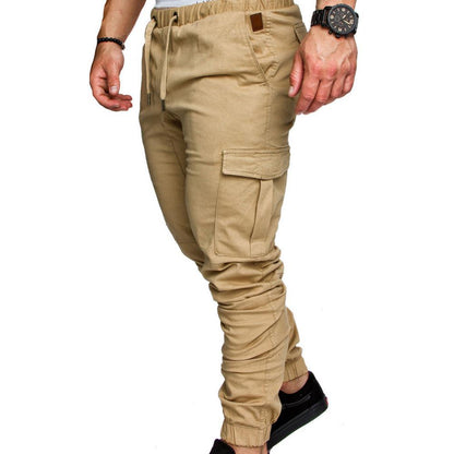 Sweatpants  Streetwear Trousers Men's Pants Waist Drawstring Ankle Tied Skinny Cargo Pants Men Casual Solid Color Pants