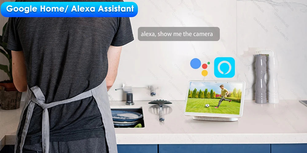 Videoportero Tuya WiFi 1080P HD con batería, visión nocturna, seguridad y control por app (Alexa, Google).