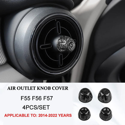 Accesorios interiores de coche para Mini Cooper F54 F55 F56 F57 F60, fibra de carbono auténtica, pegatina decorativa, pieza protectora para coche.