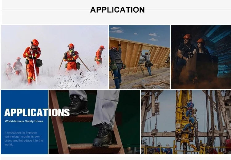 ROCKROOSTER Zapatos de senderismo para hombre, botas de caza impermeables, zapatos de seguridad de cuero, botines tácticos, zapatos de trabajo, zapatillas deportivas con punta de acero