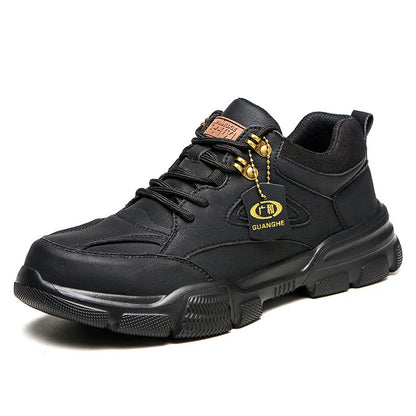 Zapatos de seguridad para hombre y mujer 2024, ligeros, indestructibles, con puntera de acero y plantilla de Kevlar.