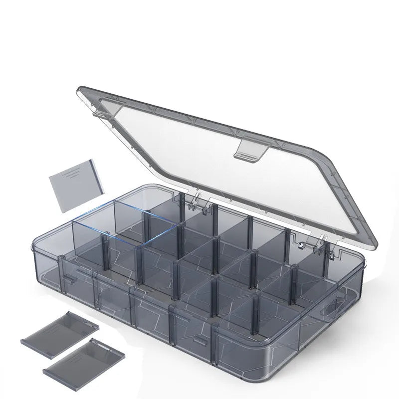 Organizador de 9 a 24 rejillas, contenedor de almacenamiento ajustable, compartimento de plástico, caja de almacenamiento, soporte para tornillos, estuche, contenedor de exhibición