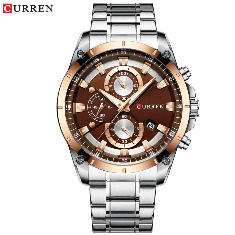 Relojes de oro para hombre, marca superior de lujo CURREN, reloj de pulsera de cuarzo, reloj de negocios deportivo e informal de moda, reloj para hombre, reloj para hombres