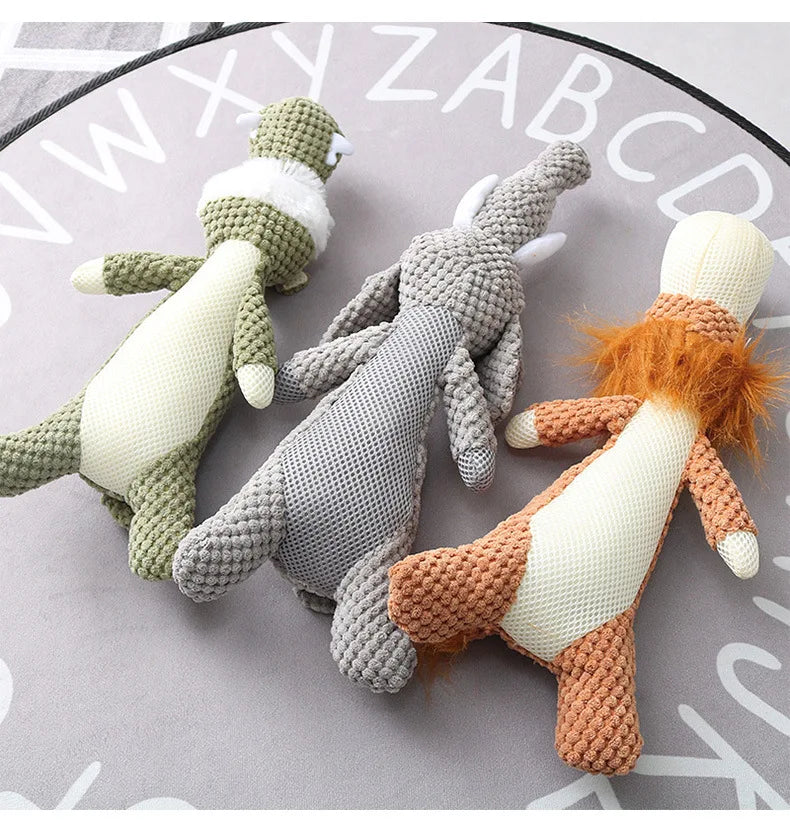 Juguete de peluche para cachorros de dibujos animados, juguete masticable con chirrido para perros pequeños, productos para rechinar los dientes, accesorios para perros.