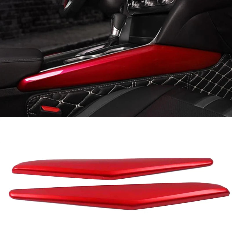 Embellecedor de marco para salida de aire interior de Honda Accord 10.º (2018-2020), color rojo, ABS, para palanca de cambios, reposabrazos.