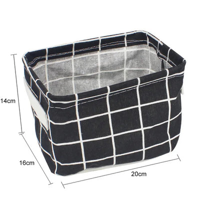 Organizador de almacenamiento de ropa interior, papelería de oficina, lino, caja de almacenamiento de escritorio, cesta de almacenamiento impermeable para juguetes y artículos diversos, cosméticos