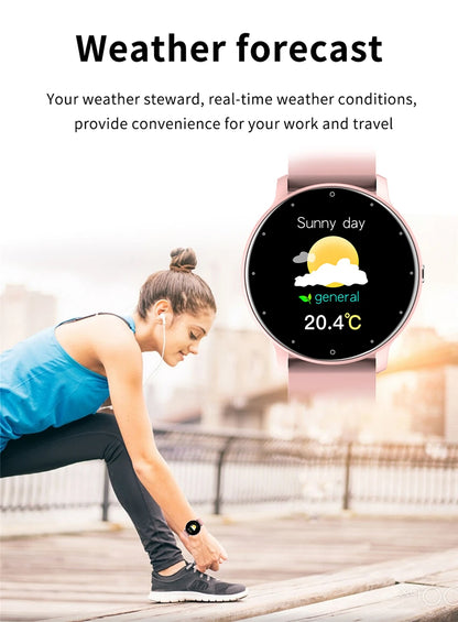 FOXBOX Para todas las conexiones de teléfonos inteligentes Reloj inteligente para mujeres Pronóstico del tiempo en tiempo real Actividad Deportes Reloj inteligente para mujeres Reloj inteligente para hombres LIGE