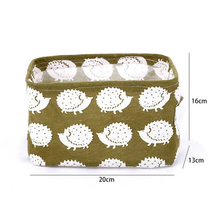 Organizador de almacenamiento de ropa interior, papelería de oficina, lino, caja de almacenamiento de escritorio, cesta de almacenamiento impermeable para juguetes y artículos diversos, cosméticos