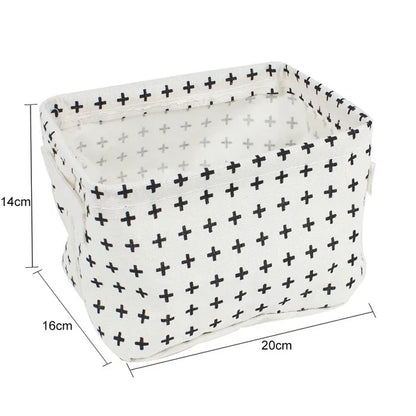 Organizador de almacenamiento de ropa interior, papelería de oficina, lino, caja de almacenamiento de escritorio, cesta de almacenamiento impermeable para juguetes y artículos diversos, cosméticos