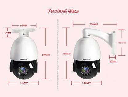 Cámara IP domo de alta velocidad para exteriores, zoom 30x, PoE, PTZ, 4K, 8MP, 5MP, audio H.265, visión nocturna, 80 m, compatible con protocolo Hikvision.