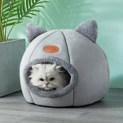 Nueva cama para gatos de invierno, cómoda y profunda para dormir, pequeña colchoneta, cesta para perros pequeños, productos para mascotas, tienda de campaña, acogedora cueva nido para interiores, cama para gatos