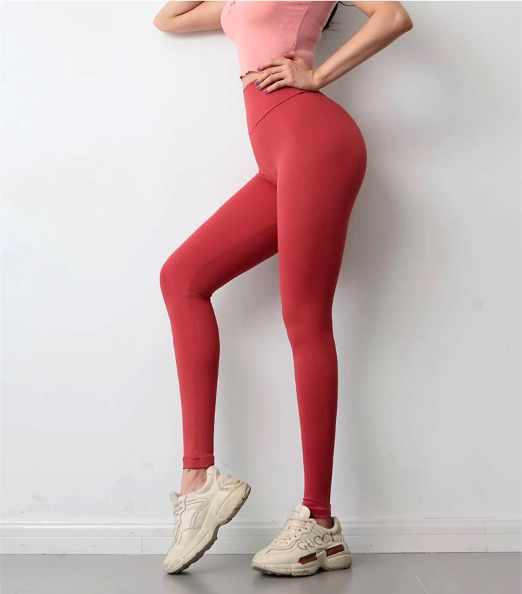 Pantalones de yoga para mujer con efecto push-up, tejido de tacto suave, leggings deportivos para gimnasio, mallas de cintura alta para entrenamiento y fitness, pantalones elásticos para realzar glúteos.