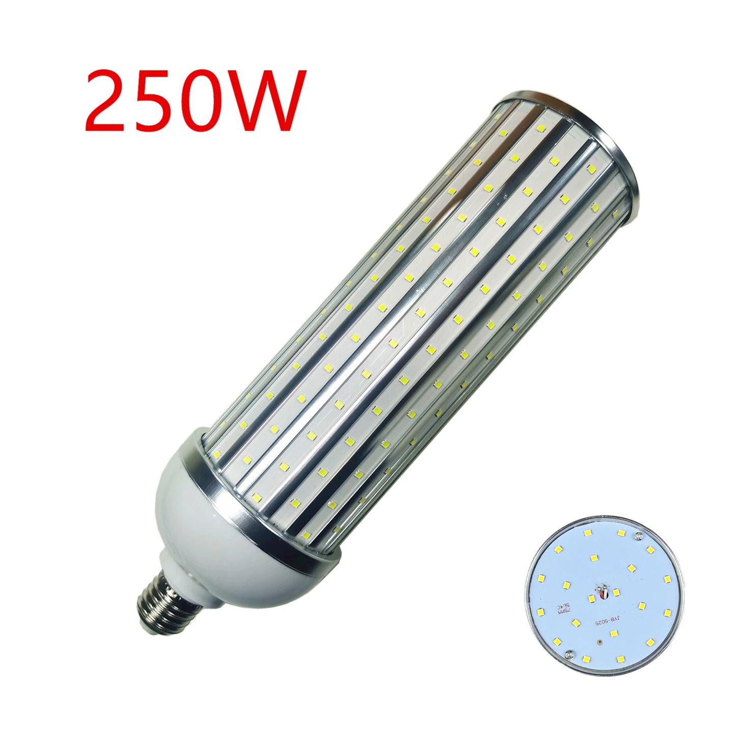 Farola tipo mazorca de maíz, 250 W, 200 W, 100 W, 80 W, 60 W, 50 W, 40 W, 30 W, 25 W, bombilla LED, carcasa de aluminio, 220 V, casquillo E26, E27, E39, E40, luz blanca fría natural