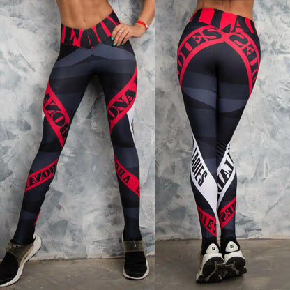 Pantalones de yoga estampados para mujer, leggings deportivos profesionales push up para correr, fitness y gimnasio, ajustados, tipo lápiz