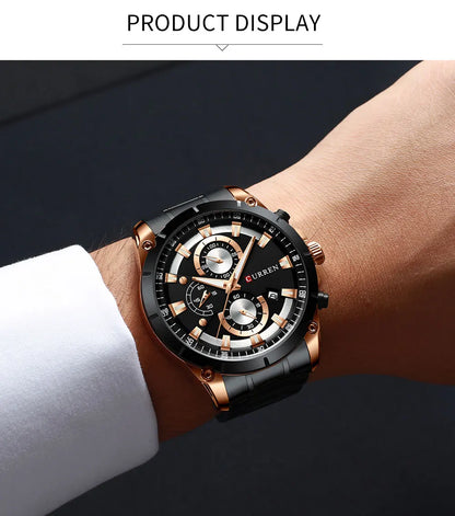 Relojes de oro para hombre, marca superior de lujo CURREN, reloj de pulsera de cuarzo, reloj de negocios deportivo e informal de moda, reloj para hombre, reloj para hombres